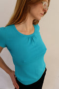 vintage v'cocca aqua blue top
