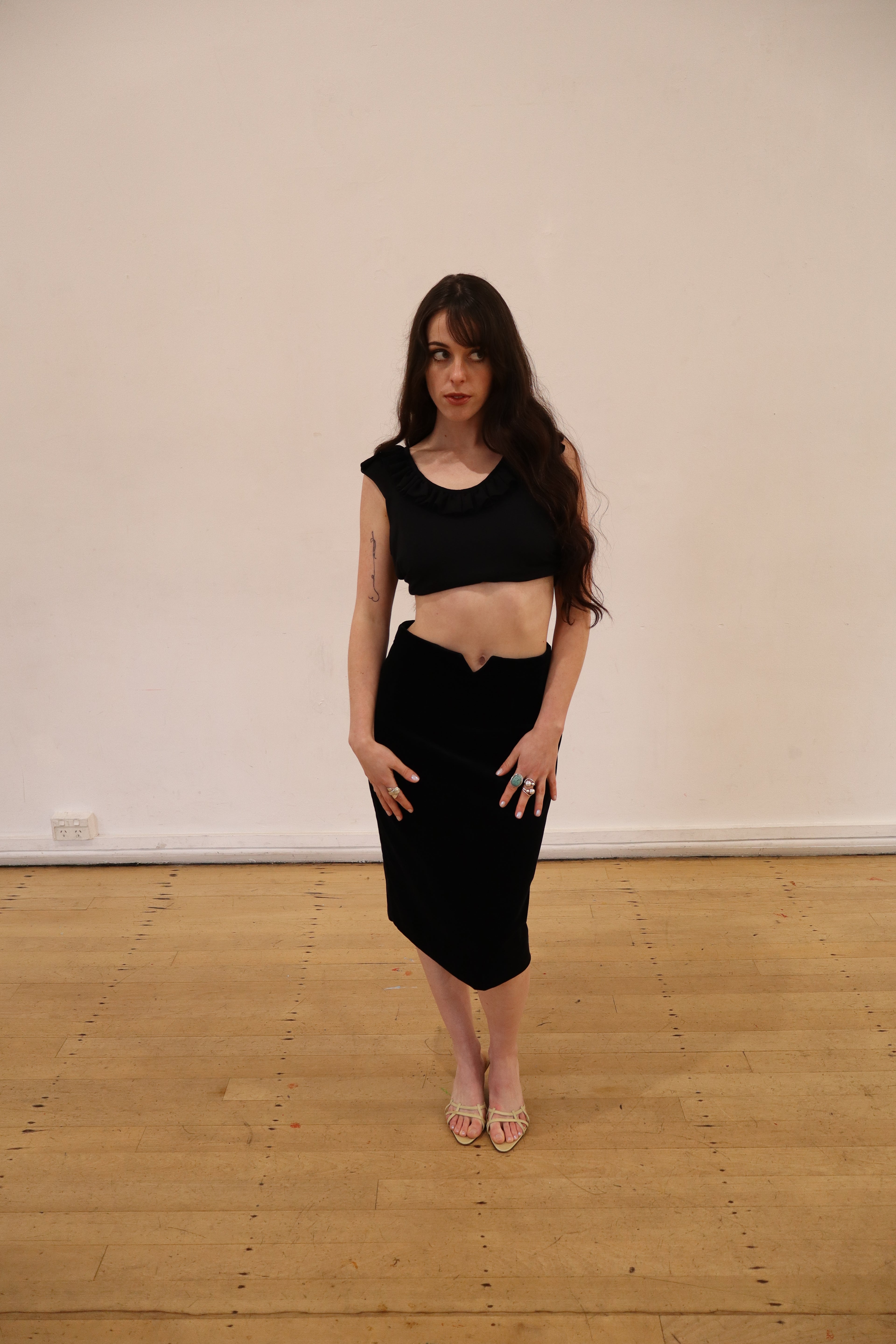 vintage christian dior velvet skirt