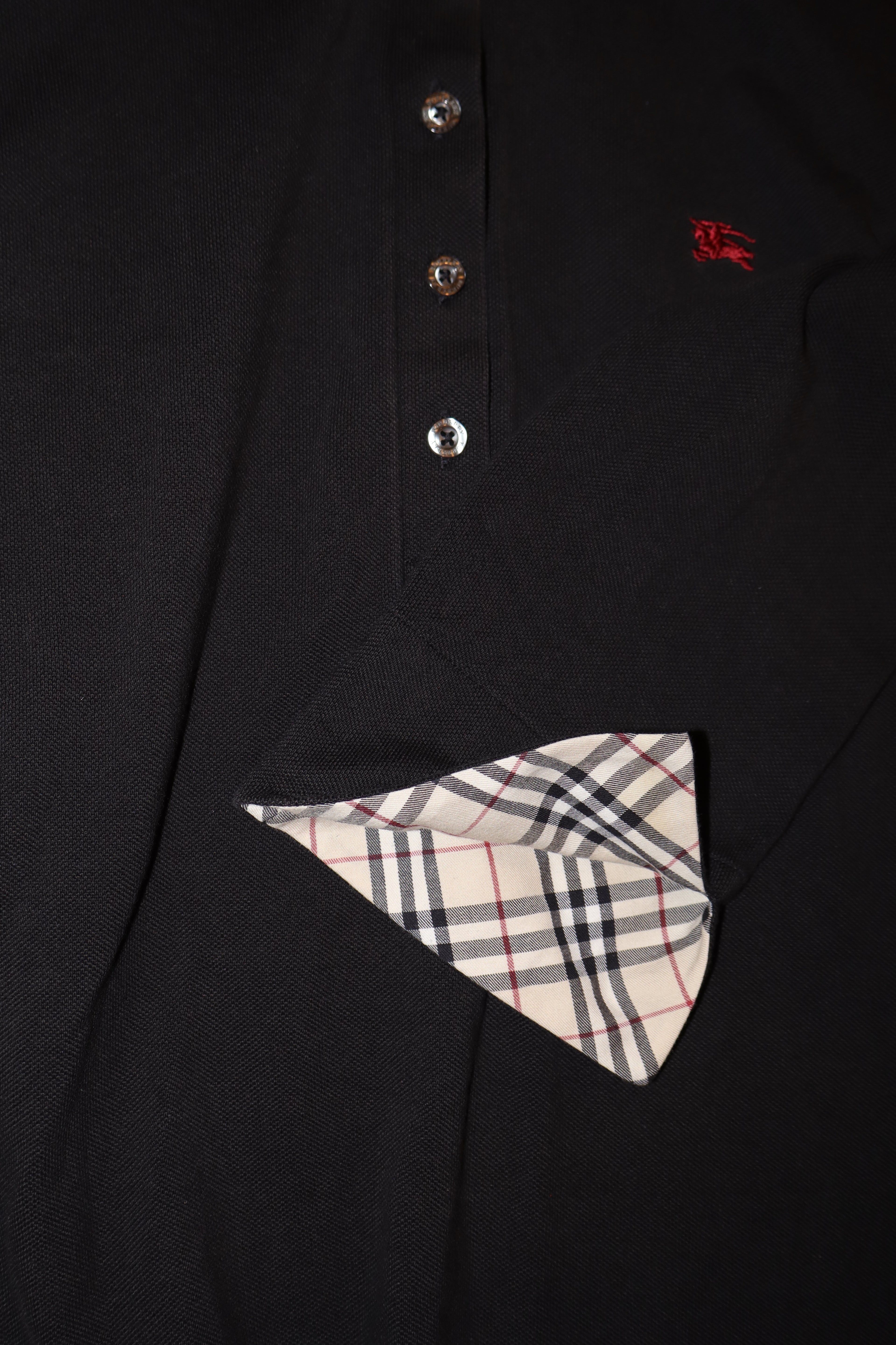 vintage burberry black polo
