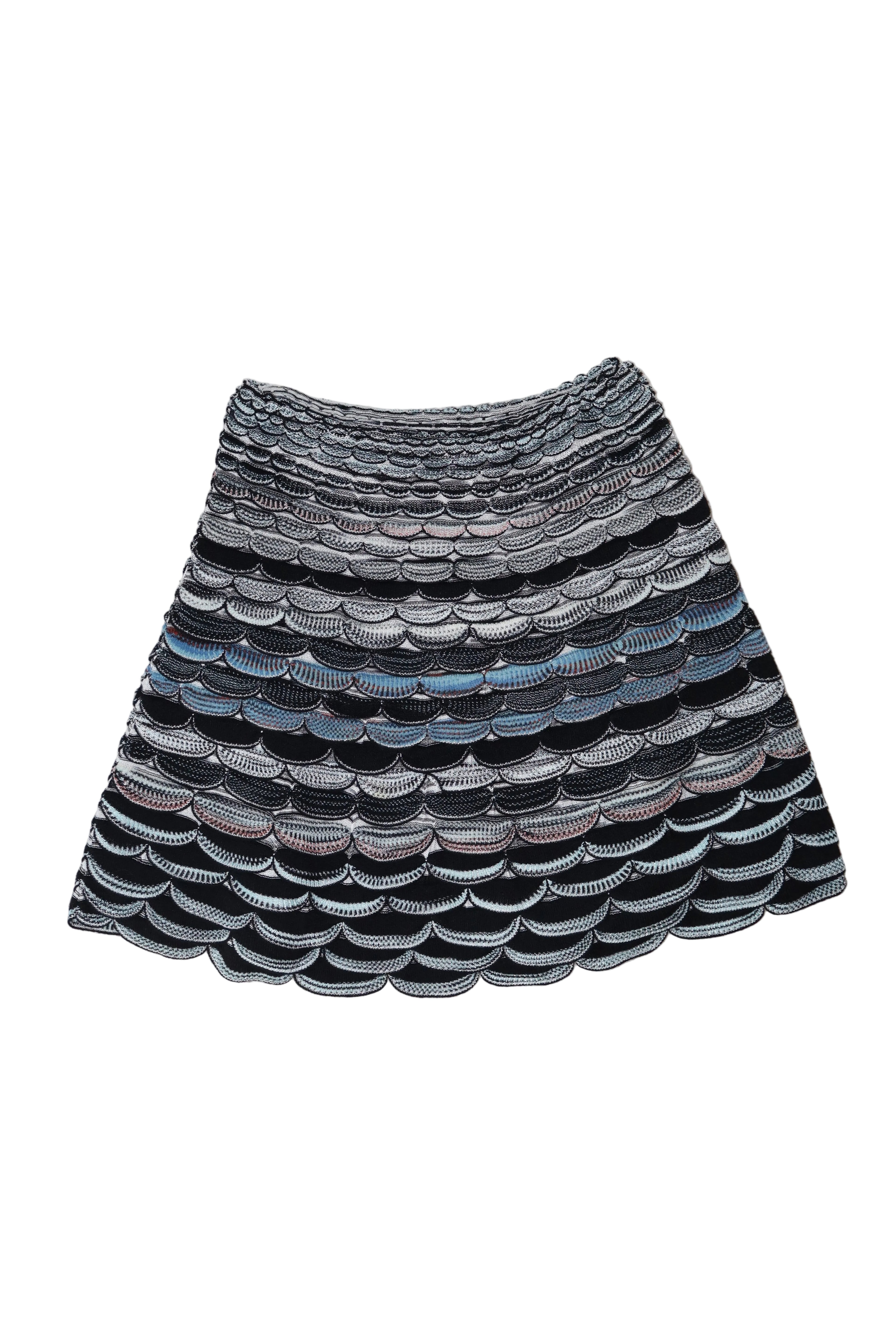 2000s missoni scallop skirt