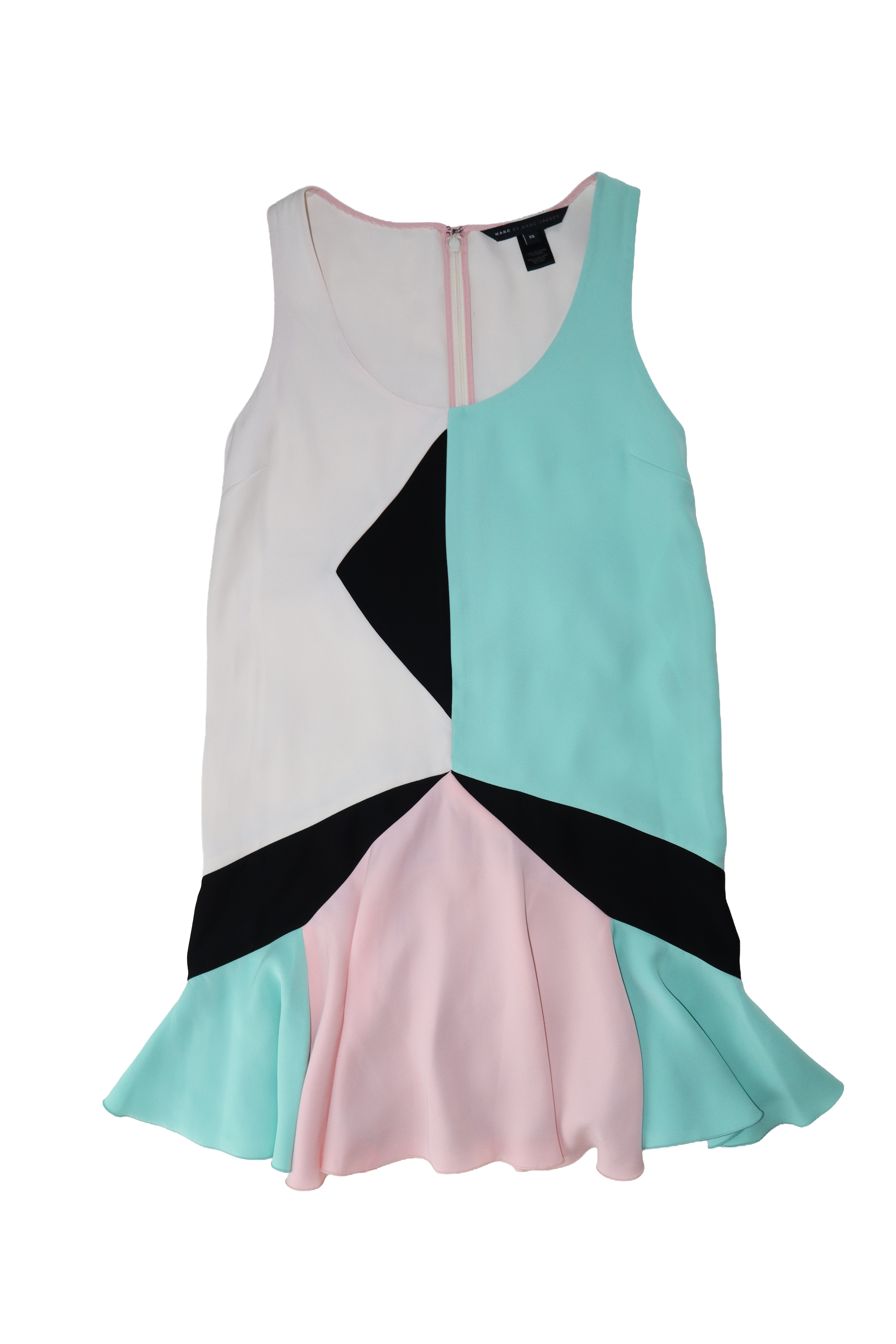 2000s marc by marc jacobs colourblock dress