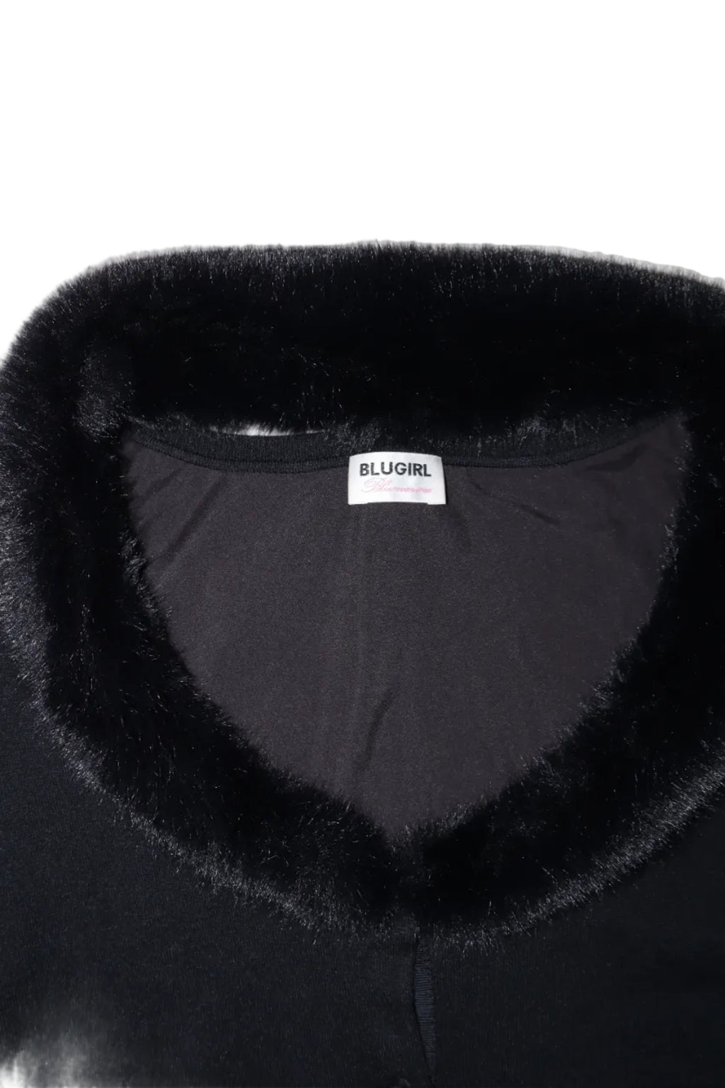 2000s blugirl fur-trimmed cardigan