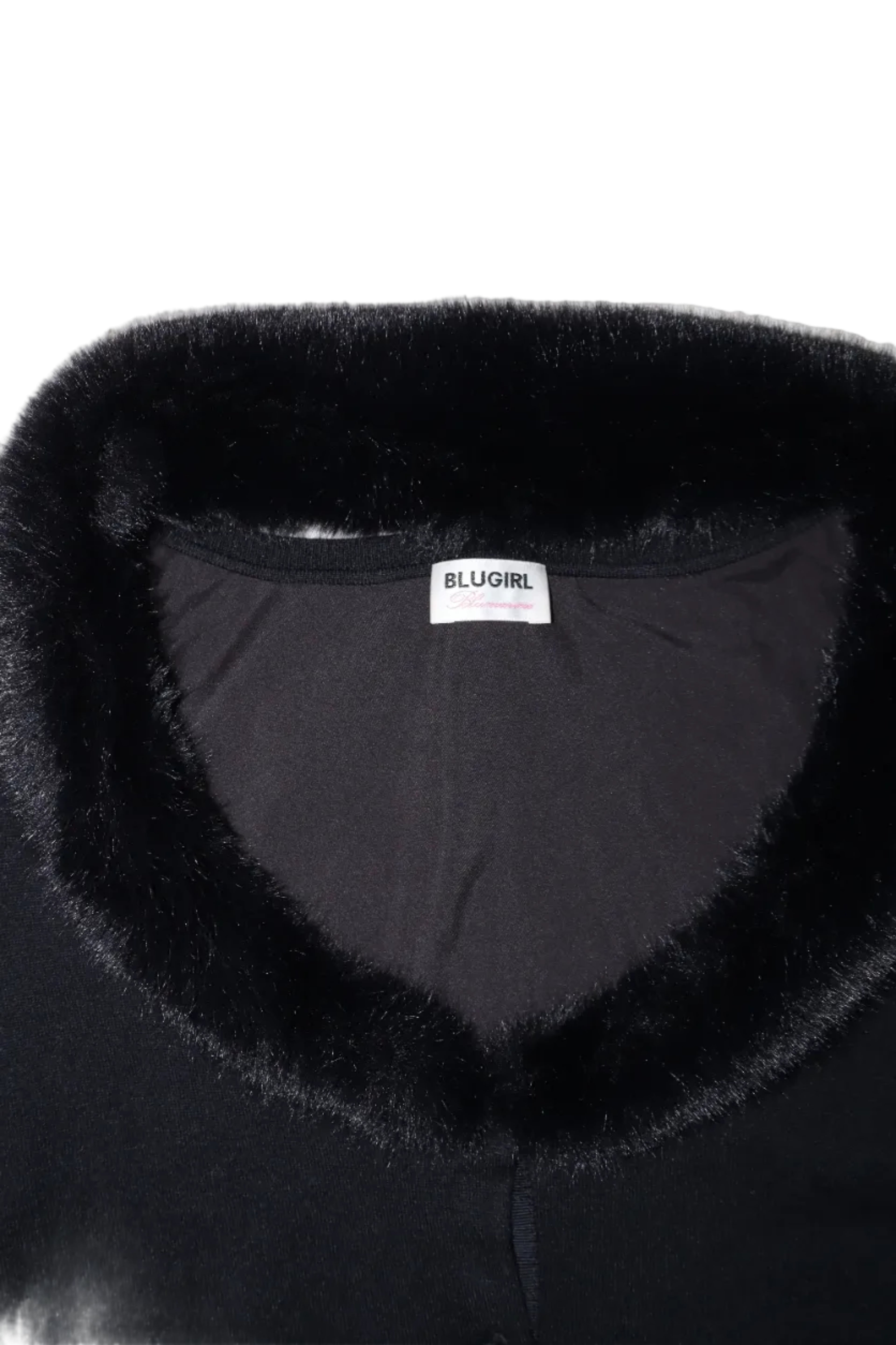 2000s blugirl fur-trimmed cardigan
