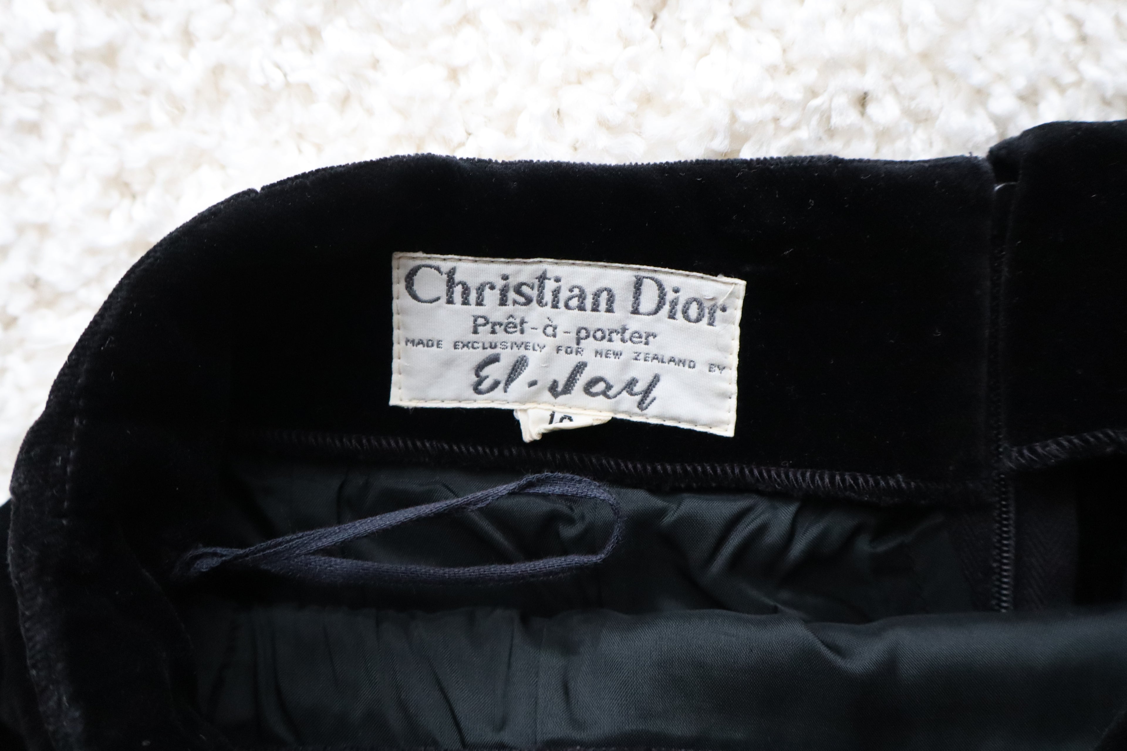 vintage christian dior velvet skirt