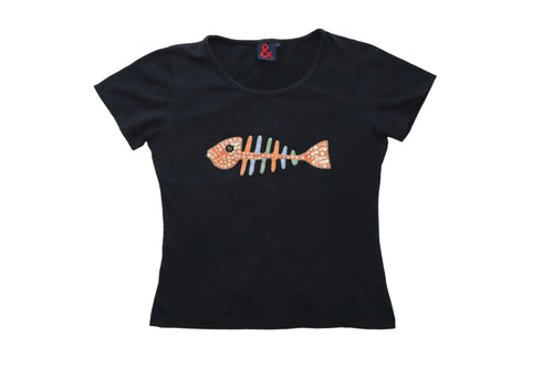 2000s dolce and gabbana fishbone t-shirt