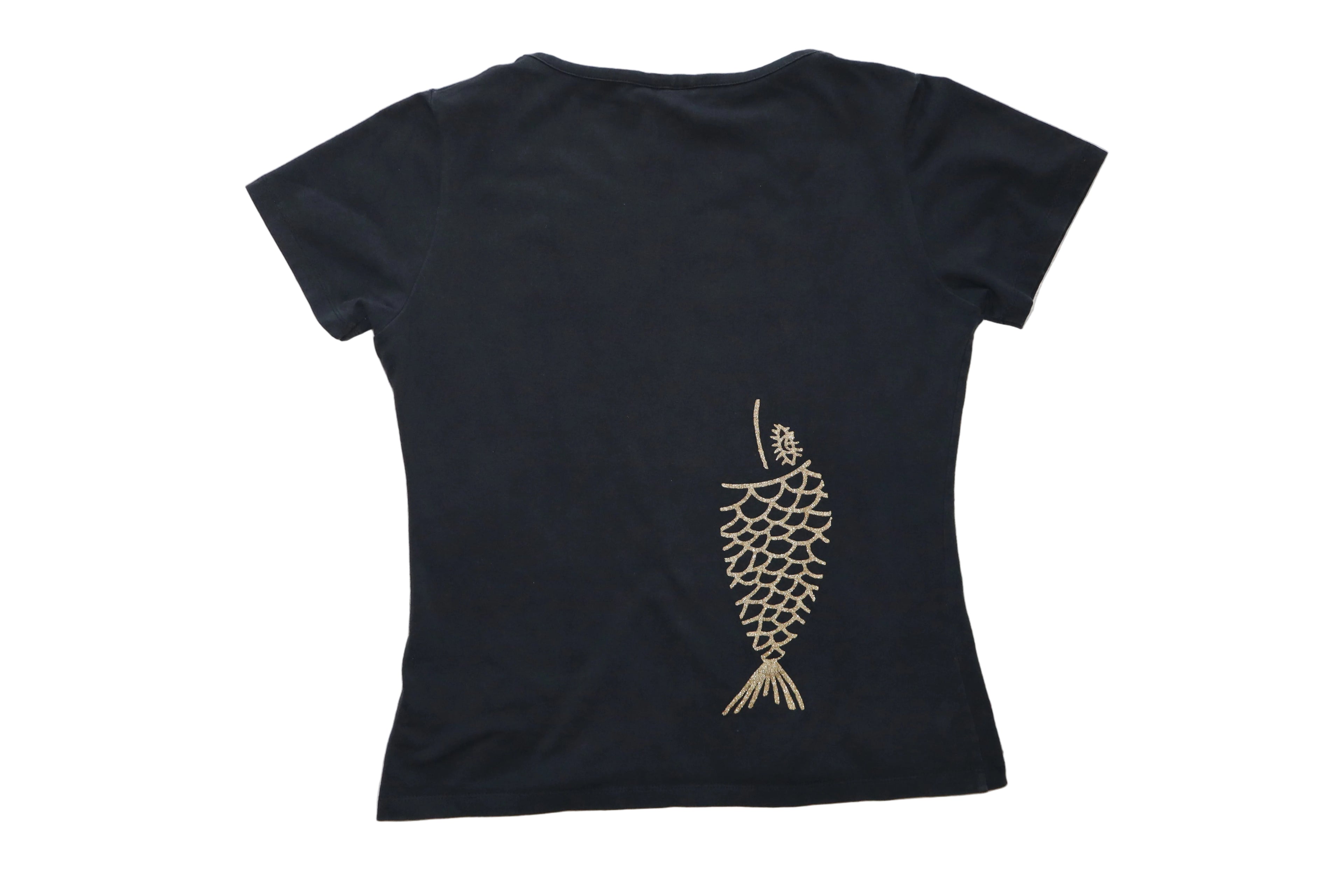 2000s dolce and gabbana fishbone t-shirt