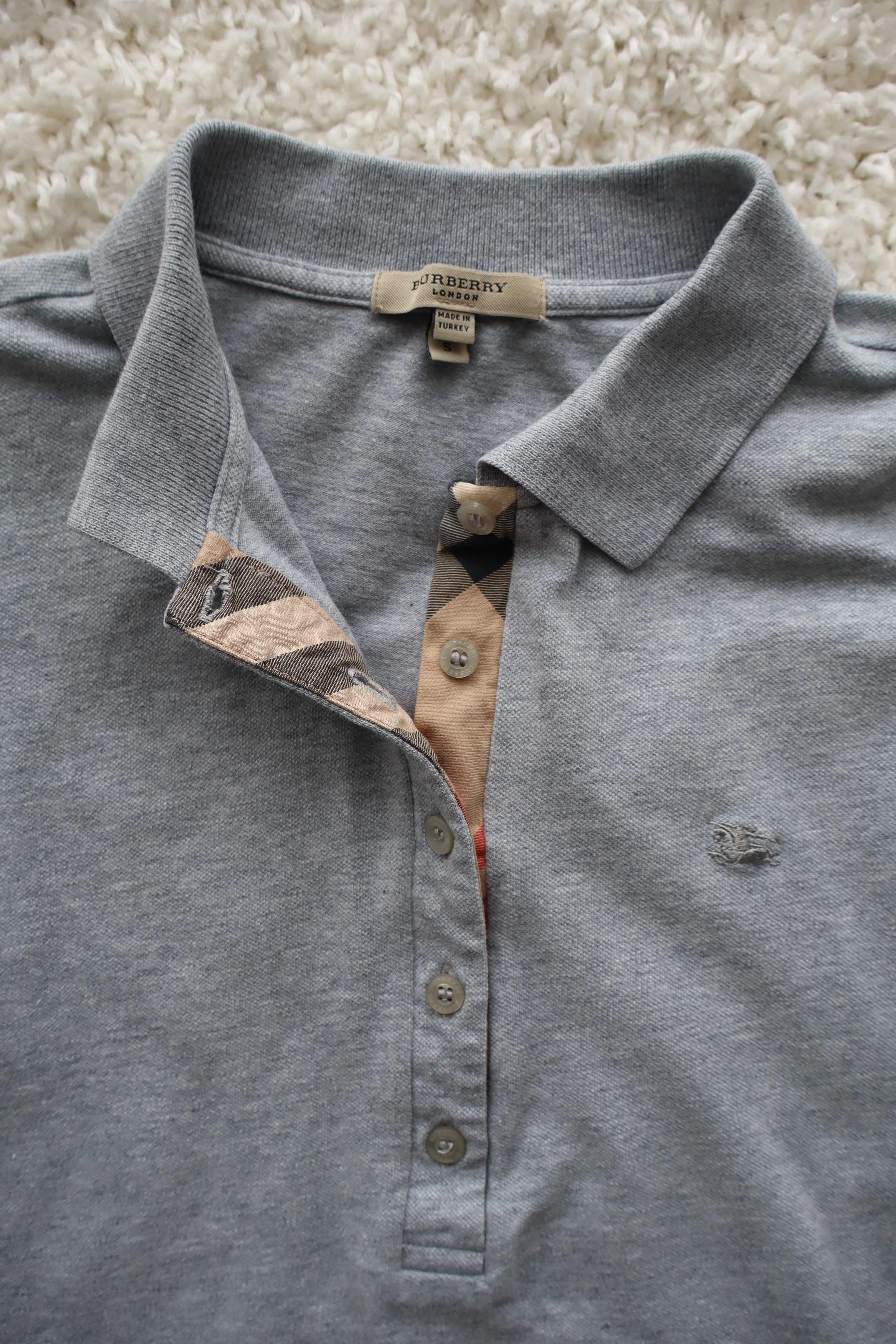 short sleeved burberry polo