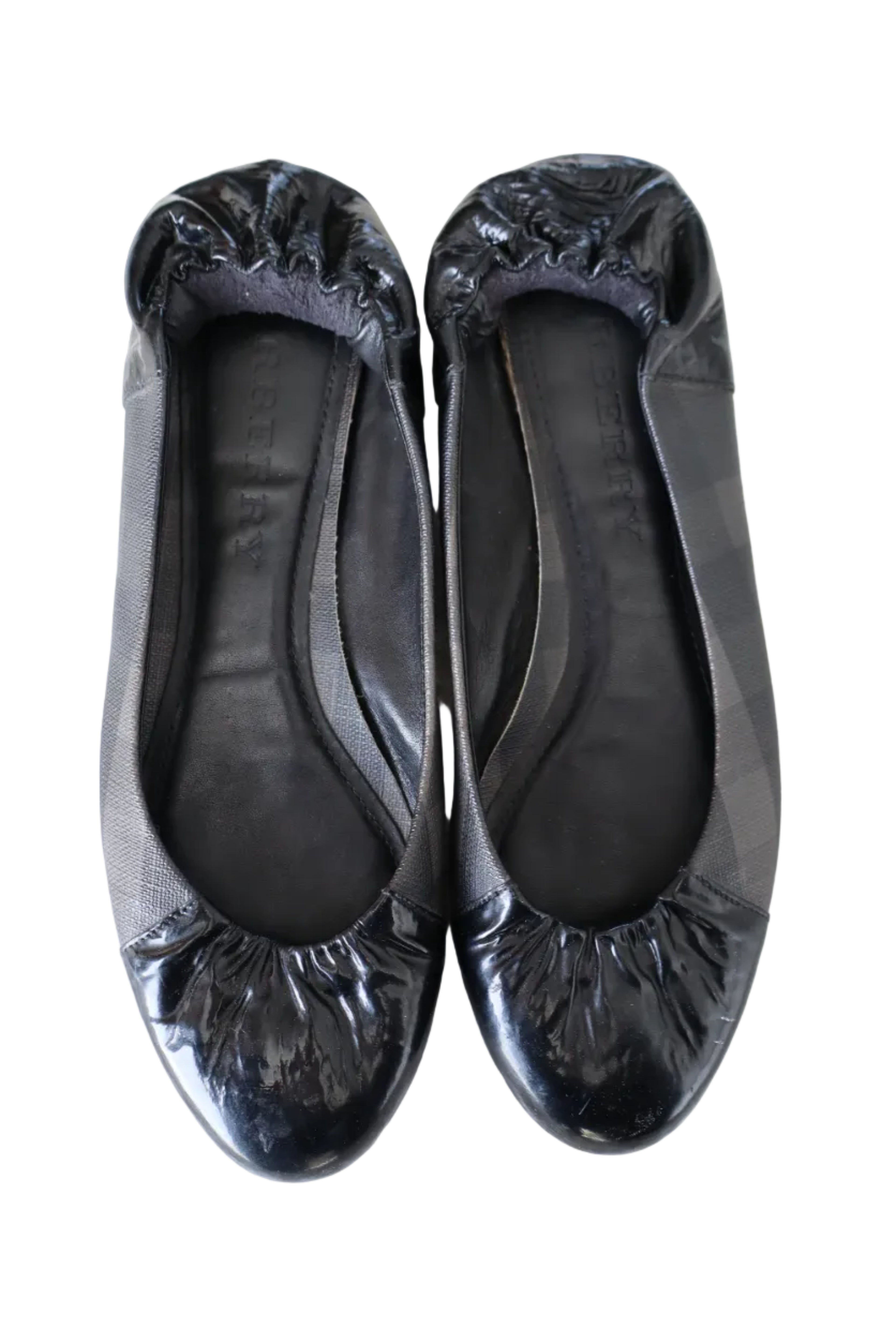 burberry nova check ballet flats