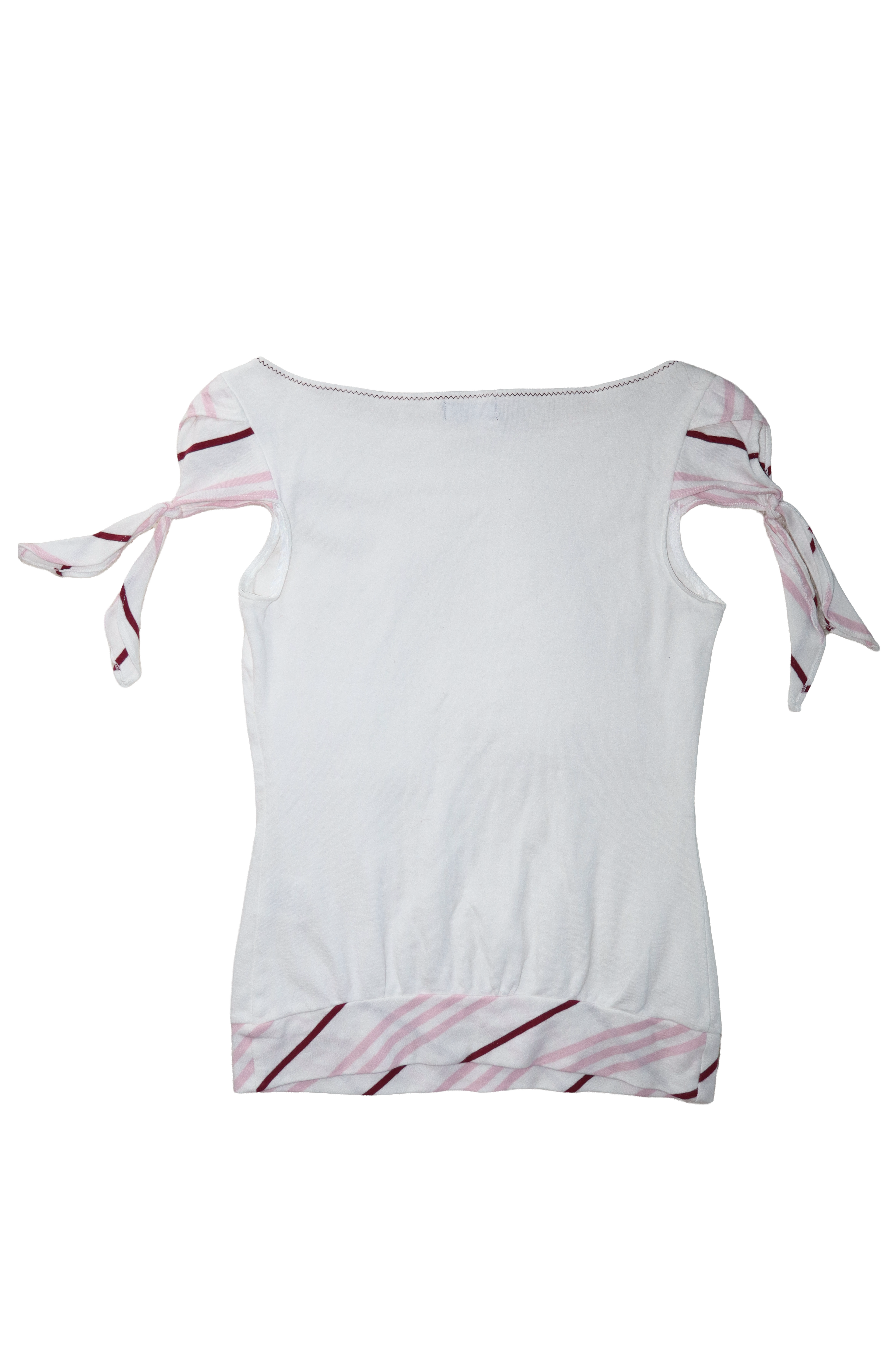 2000s burberry blue label white and pink nova check top