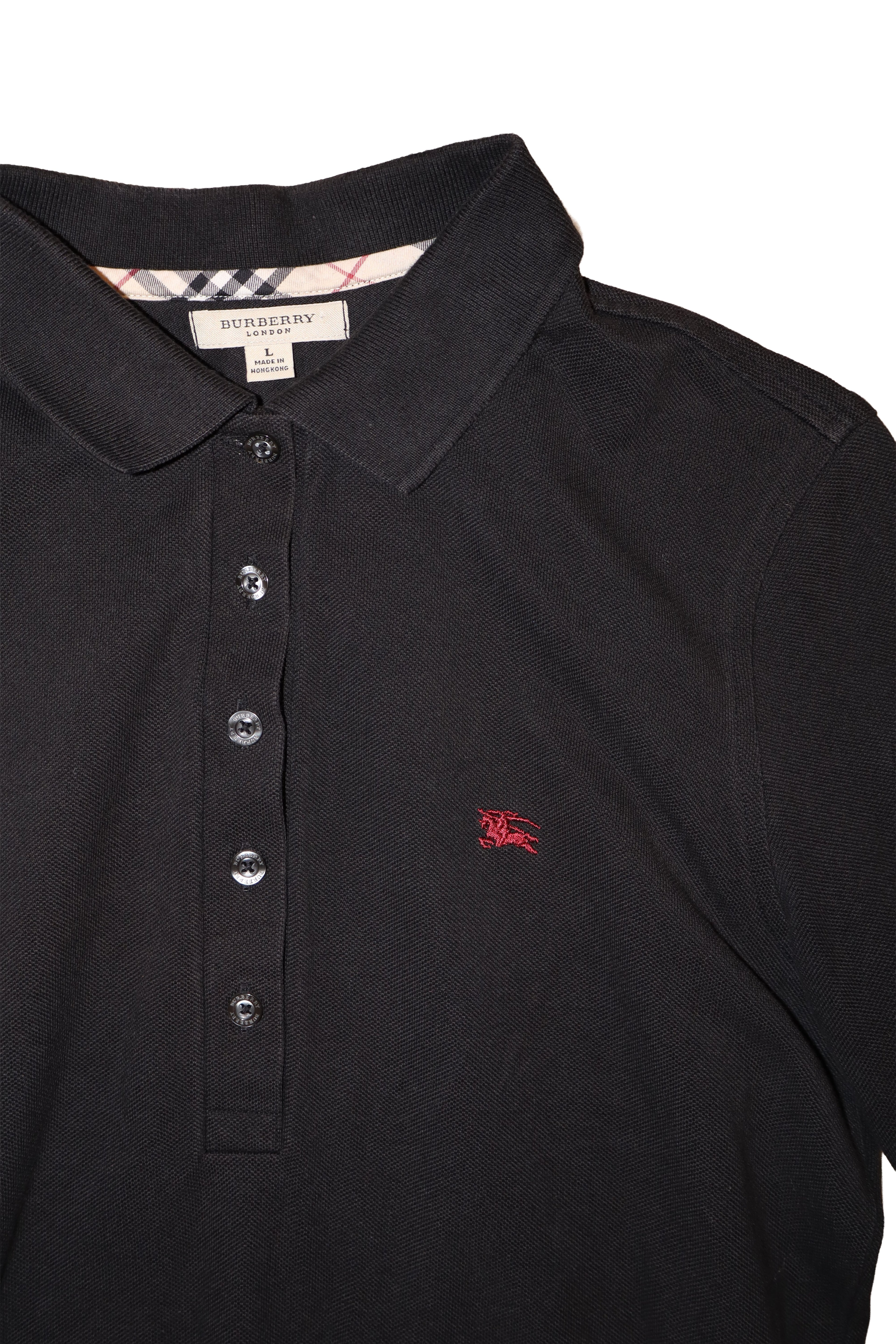 vintage burberry black polo