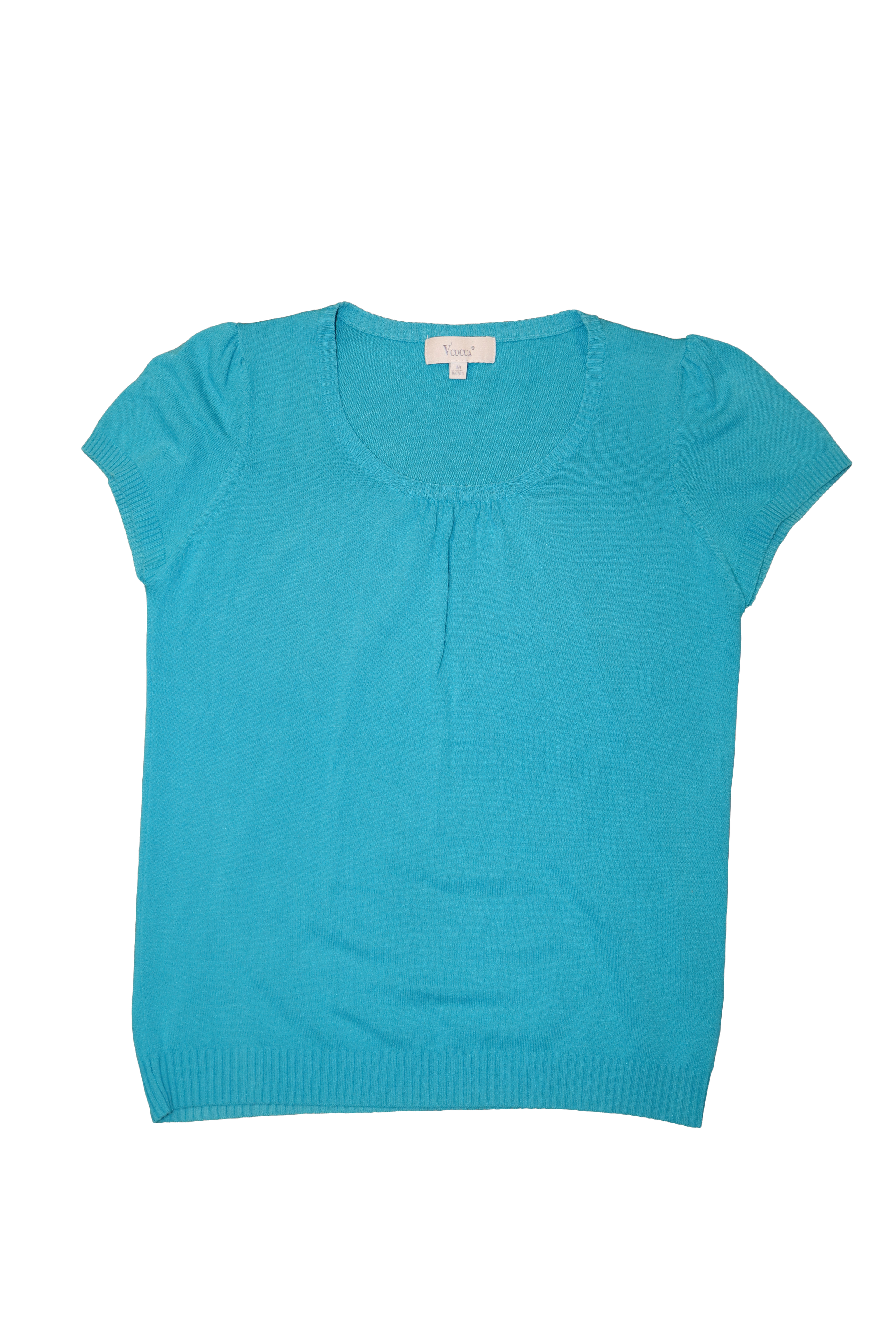 vintage v'cocca aqua blue top